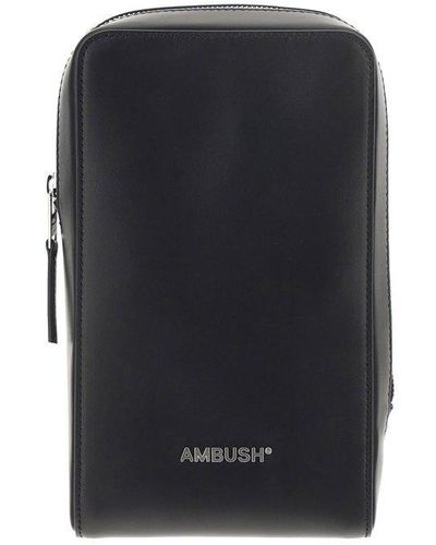 Ambush Logo Plaque Crossbody Bag - Black