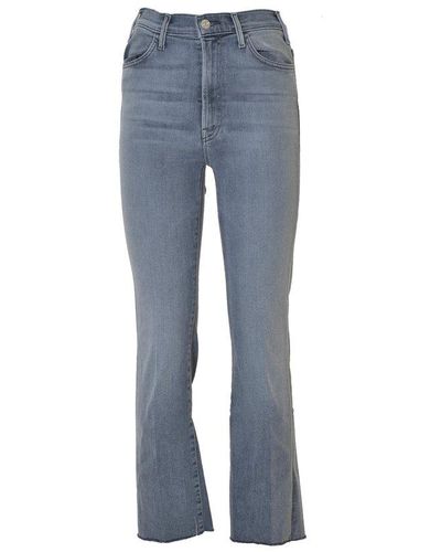 Mother High Waist Cropped Jeans - Blue
