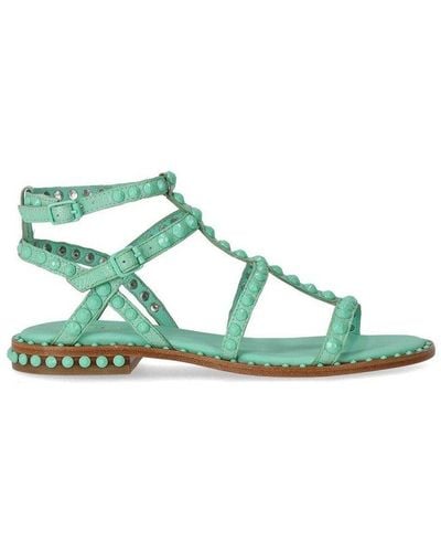 Ash Stud-embellished Ankle-strap Sandals - Green