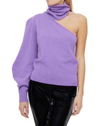 FEDERICA TOSI One-shoulder Knit Sweater - Purple