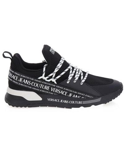 Versace Dynamic Panelled Lace-up Sneakers - Black