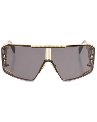 BALMAIN EYEWEAR Oversized-frame Sunglasses - Grey