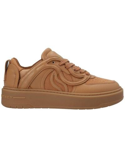 Stella McCartney Cupsole Lace-up Trainers - Brown
