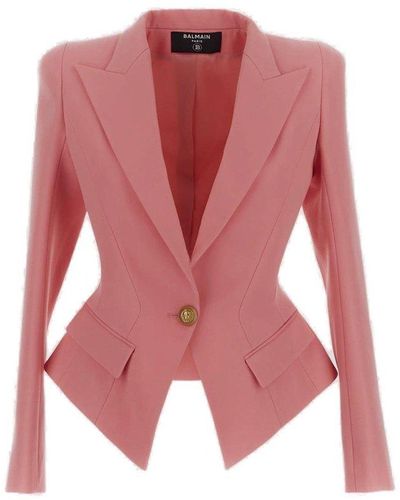 Balmain Pink Wool Jacket