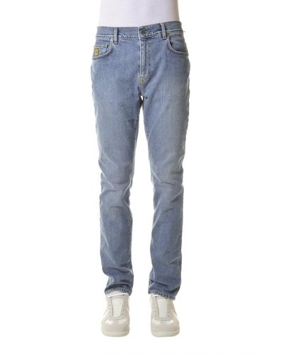 Moschino Jeans With Teddy Bear Embroidery - Blue