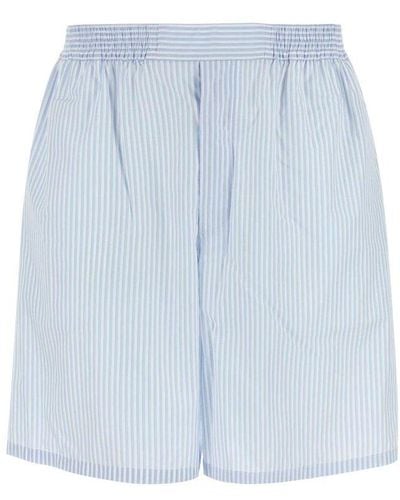 Prada Striped Knee-length Deck Shorts - Blue