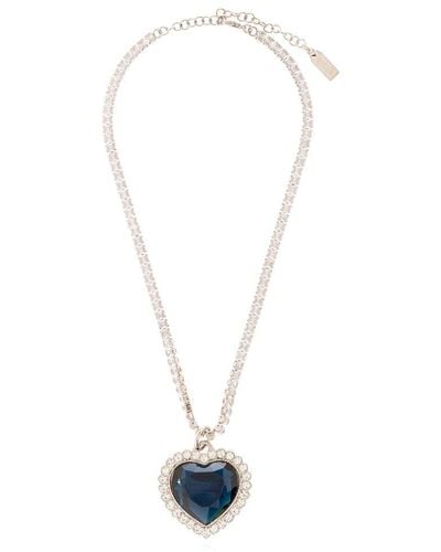 Vetements Heart-shaped Lobster-clasp Closure Necklace - Blue