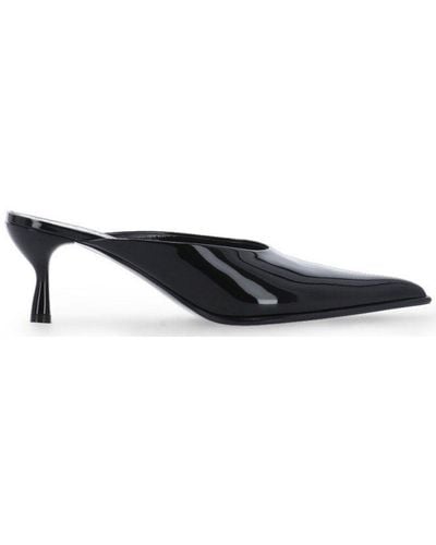 Lanvin Pointed Toe Slip-on Court Shoes - Black