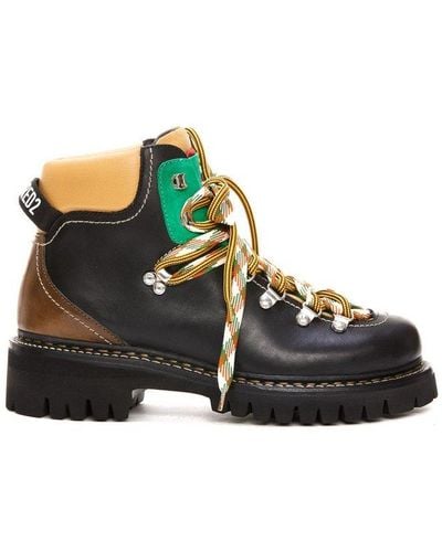 DSquared² Hiker Style Lace-up Boots - Multicolour