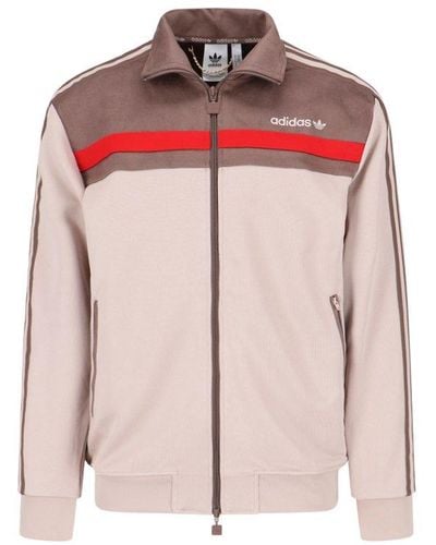 adidas Logo Embroidered Premium Track Jacket - Pink