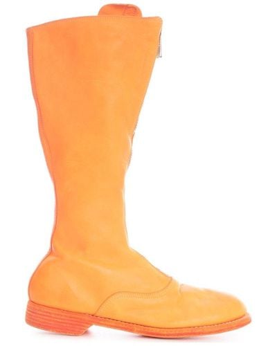 Guidi 410 Front Zip Boots - Orange
