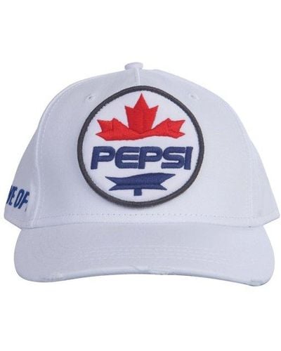 DSquared² X Pepsi Logo Patch Baseball Cap - White