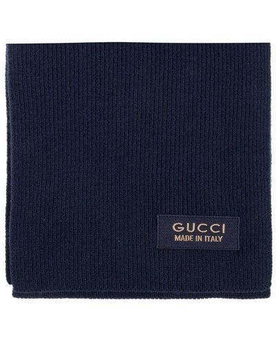 Gucci Wool Scarf, - Blue