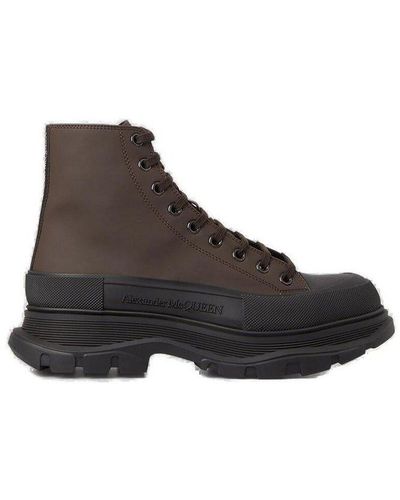 Alexander McQueen Tread Slick Ankle Boots - Brown