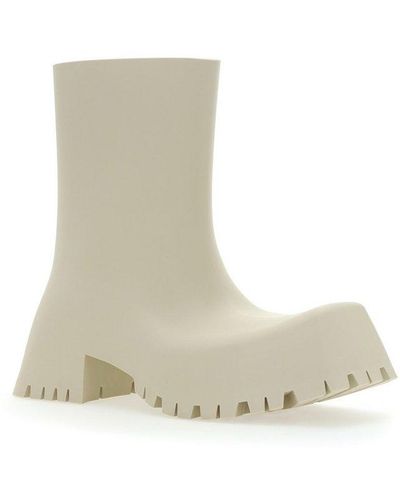 Balenciaga Trooper Rubber Boot - White