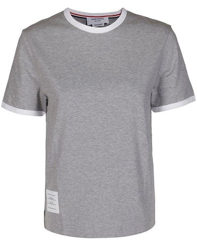 Thom Browne Ringer T-shirt - Gray