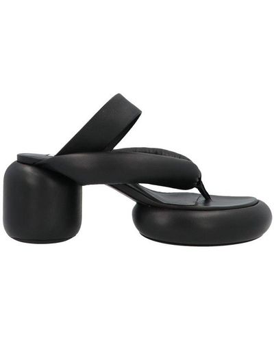 Jil Sander High Block-heeled Sandals - Black
