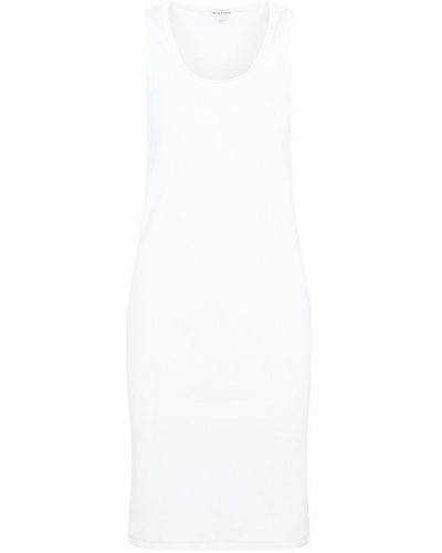 Bottega Veneta Stretch Rib Cotton Dress - White
