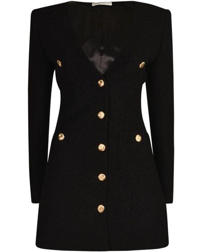 Alessandra Rich Multiple Buttoned Dress - Black