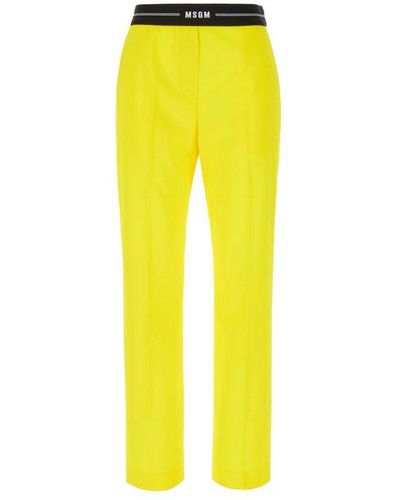 MSGM Trousers - Yellow