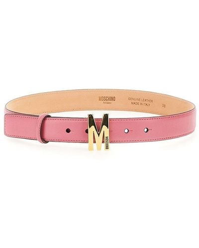 Moschino Logo Belt M - Pink