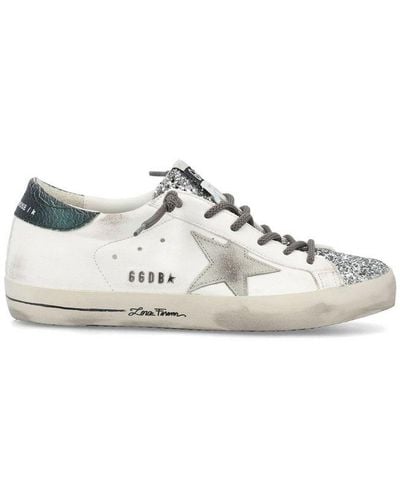 Golden Goose Glitter-detailed Low-top Sneakers - White