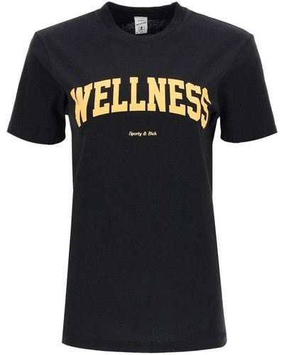 Sporty & Rich Wellness Ivy Crewneck T-shirt - Black