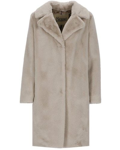Herno Eco-fur Coat - Grey
