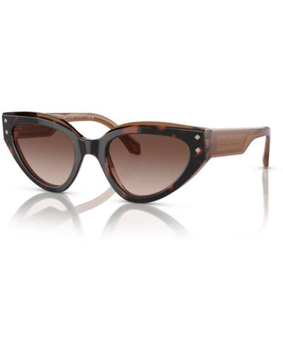 BVLGARI Triangle Frame Sunglasses - Brown