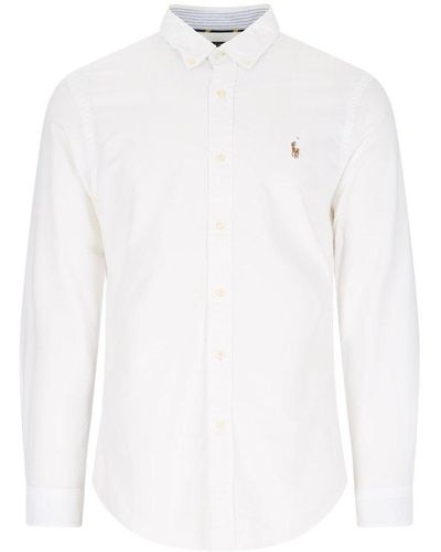 Polo Ralph Lauren Pony Embroidered Oxford Shirt - White