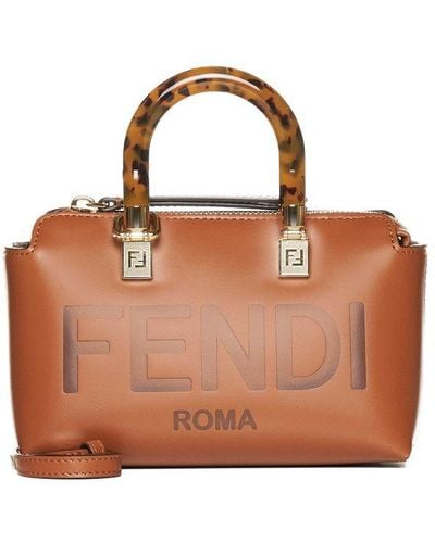 Fendi By The Way Mini Leather Bag - Brown