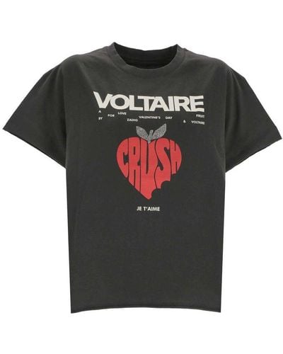 Zadig & Voltaire Logo Printed Crewneck T-shirt - Black