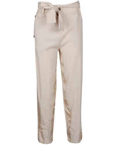 Pinko Beige Viscose Pants - Natural