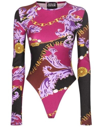 Versace Printed Bodysuit - Pink