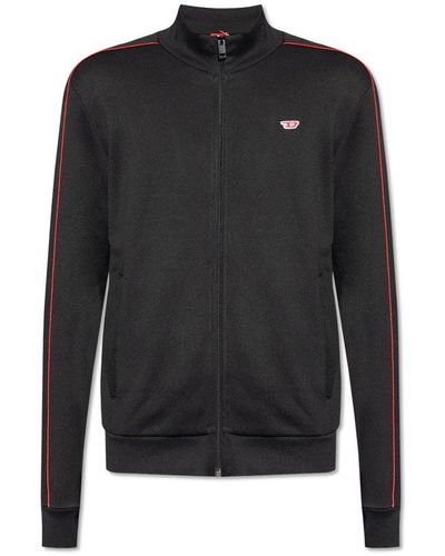 DIESEL S-lock-d Zip-up Sweatshirt - Black