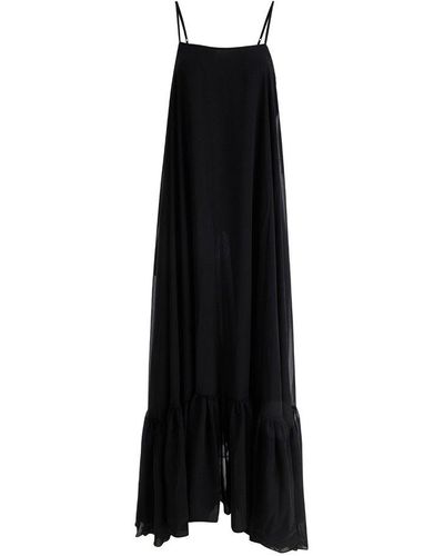 ROTATE BIRGER CHRISTENSEN Ruffled Chiffon Maxi Dress - Black