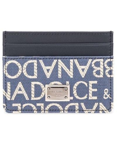 Dolce & Gabbana Monogrammed Card Case - Blue
