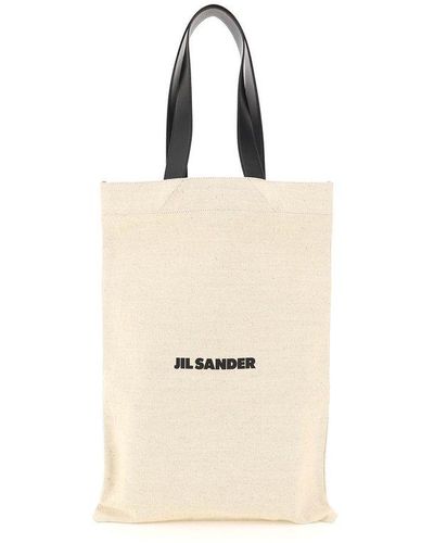 Jil Sander Extra Large Canvas Tote Bag - Natural
