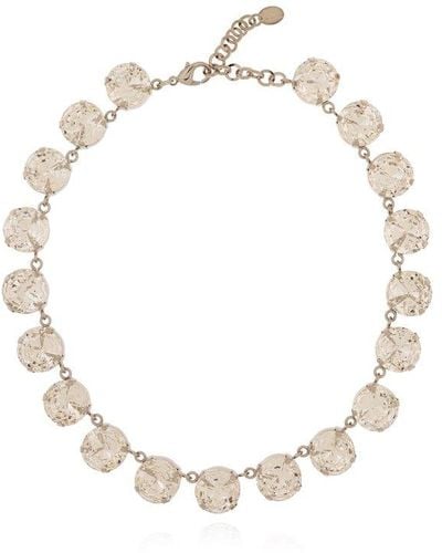 Moschino Brass Necklace, - White