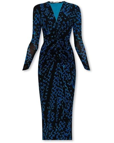 Diane von Furstenberg Dress With Decorative Print - Blue