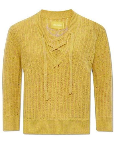Zadig & Voltaire 'fanny' Wool Sweater, - Yellow