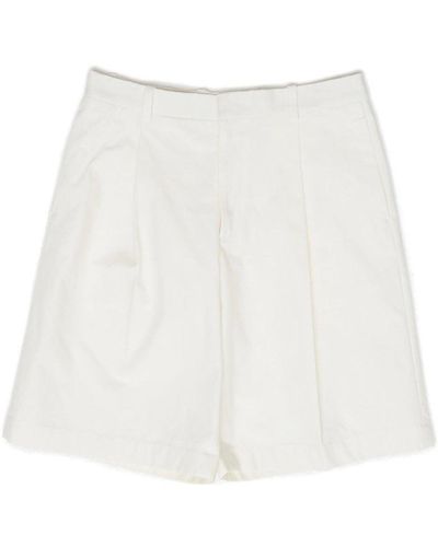 Jil Sander Knee-length Pleat-detailed Shorts - White