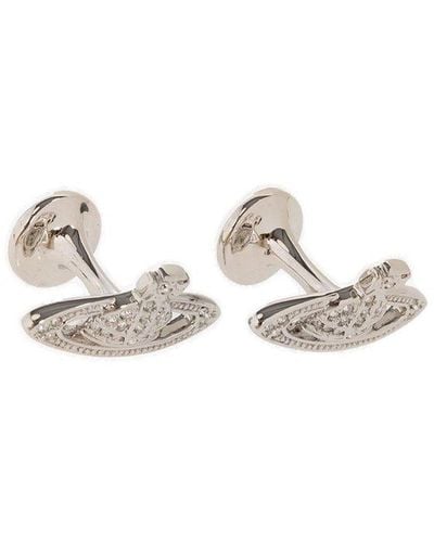 Vivienne Westwood Cufflinks With Logo, - White