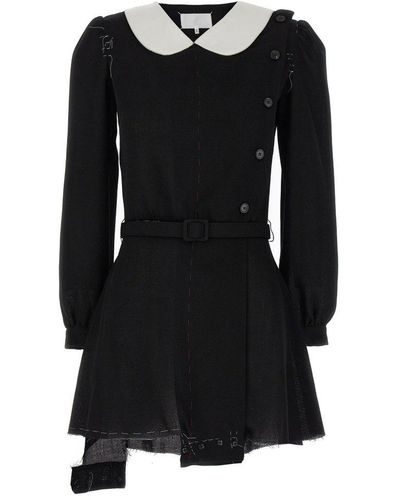 Maison Margiela Unfinished Stitching Dress Dresses - Black