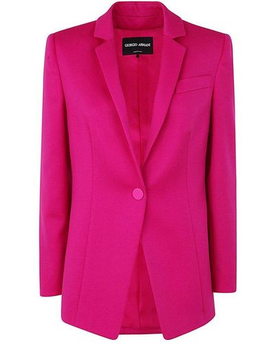 Giorgio Armani Fitted Single Breasted Blazer Clothing - Pink