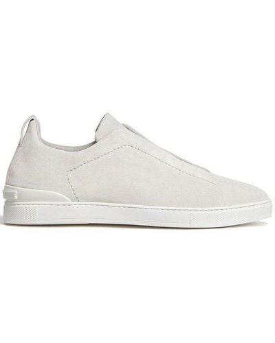 ZEGNA Triple Stitch Low-top Sneakers - White