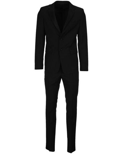 Prada Singled-breasted Two-button Wool Mohair Tuxedo - Black