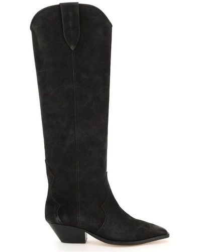 Isabel Marant Pointed Toe Knee-length Boots - Black