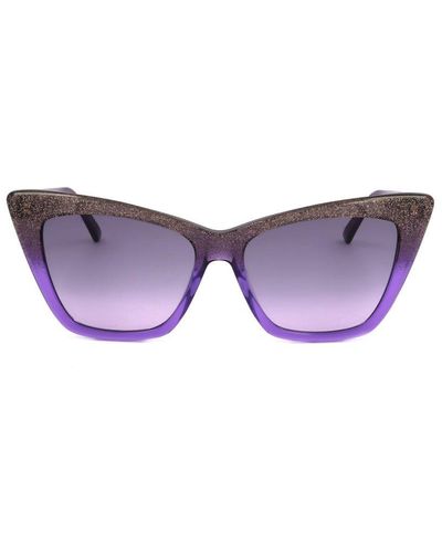 Jimmy Choo Lucine Cat-eye Frame Sunglasses - Purple