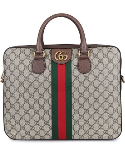 Gucci Ophidia GG Briefcase - Natural
